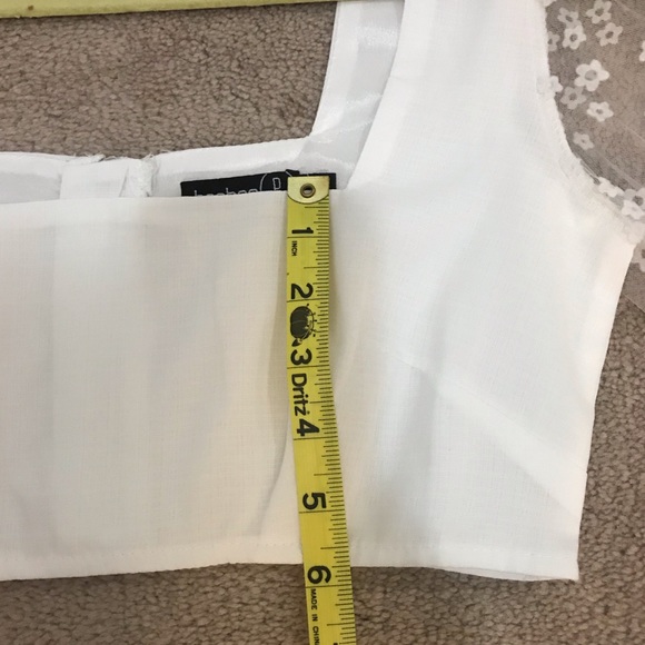 Long sleeve sheer tulle crop top NWOT - Picture 10 of 12